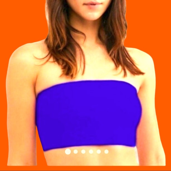 Free People Nina Bandeau Blue Flame NWT S - Picture 2 of 4